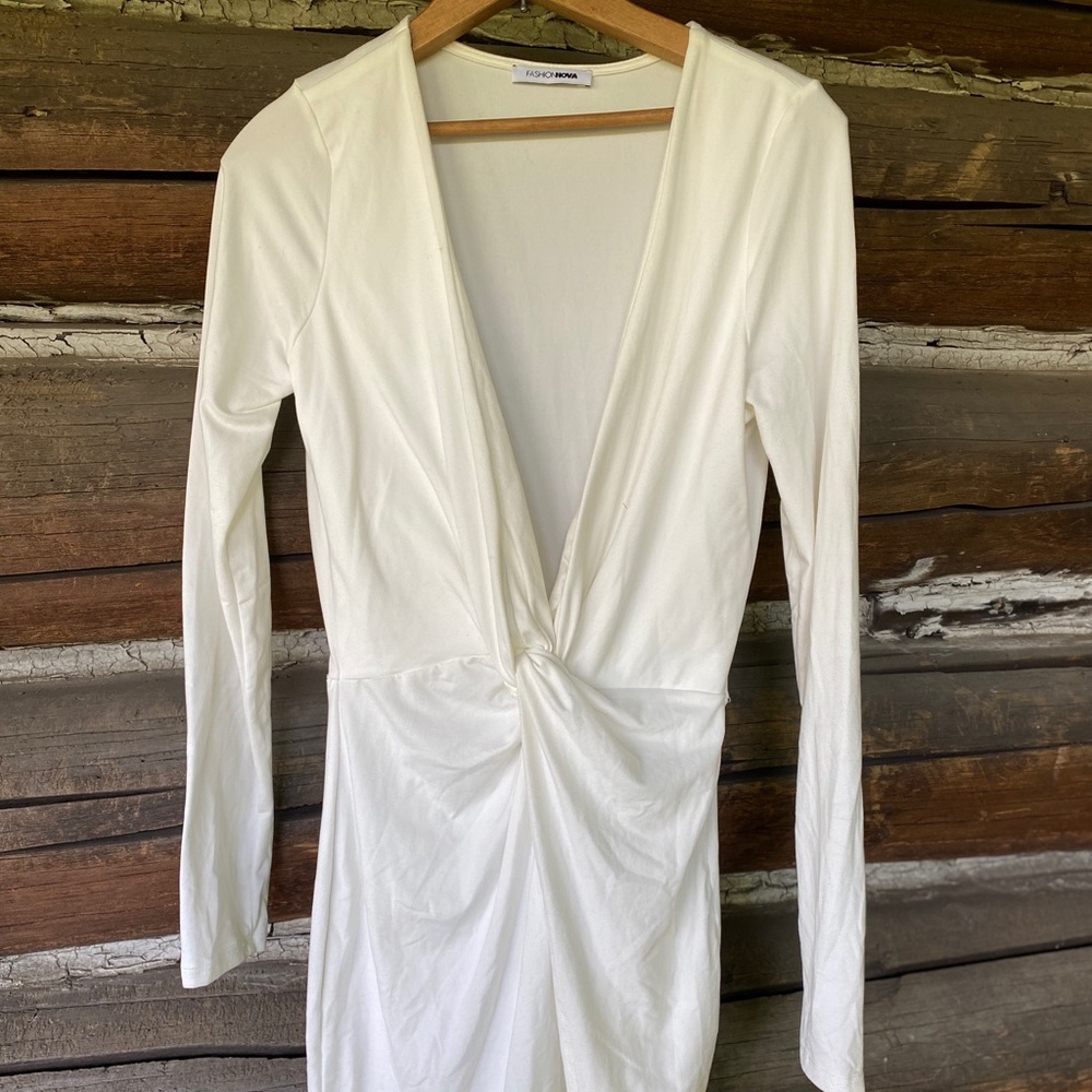 Fashion Nova white tight dress!